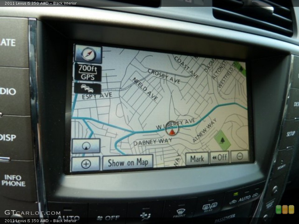 Black Interior Navigation for the 2011 Lexus IS 350 AWD #51237110
