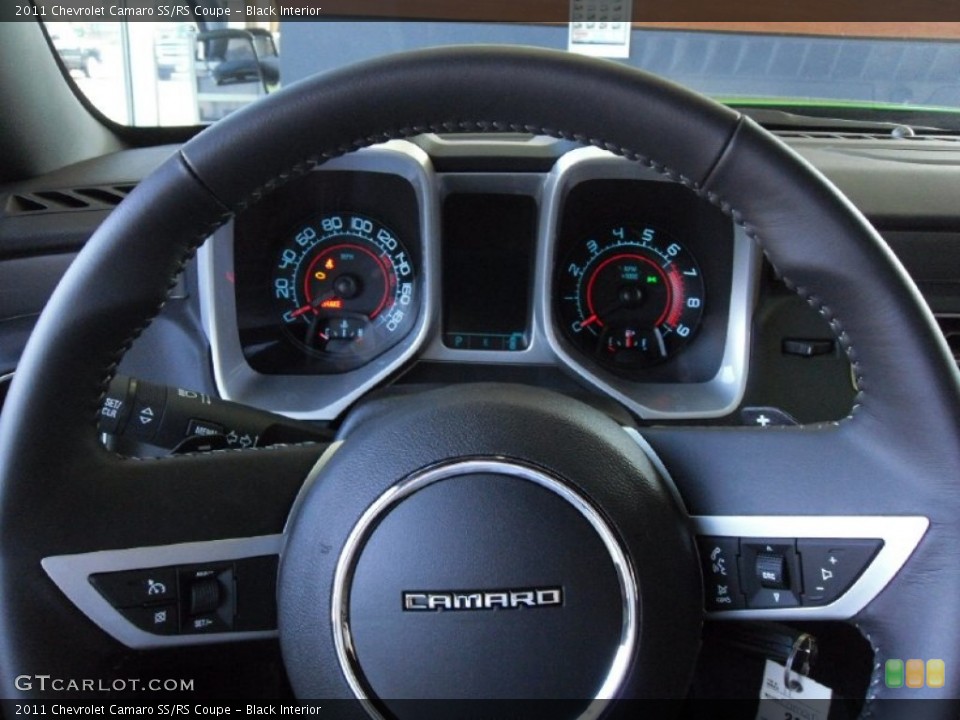 Black Interior Steering Wheel for the 2011 Chevrolet Camaro SS/RS Coupe #51237688
