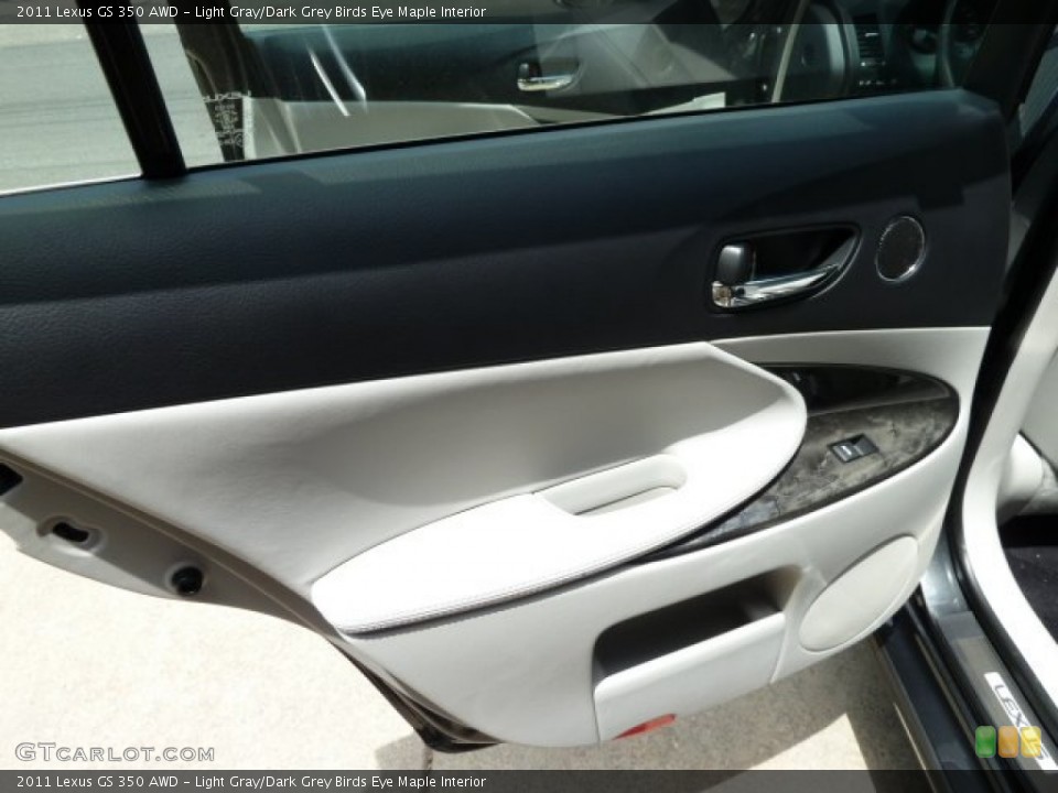 Light Gray/Dark Grey Birds Eye Maple Interior Door Panel for the 2011 Lexus GS 350 AWD #51238220