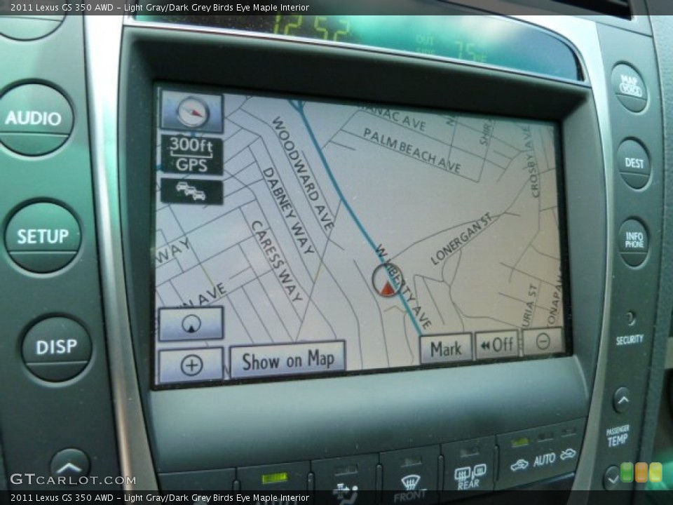 Light Gray/Dark Grey Birds Eye Maple Interior Navigation for the 2011 Lexus GS 350 AWD #51238250