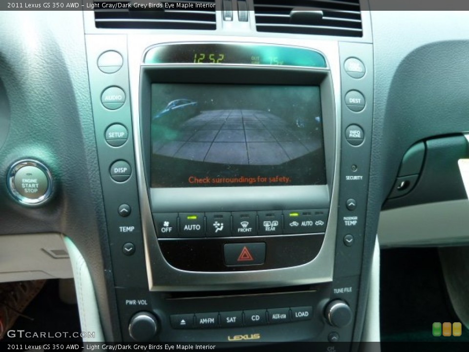 Light Gray/Dark Grey Birds Eye Maple Interior Controls for the 2011 Lexus GS 350 AWD #51238274