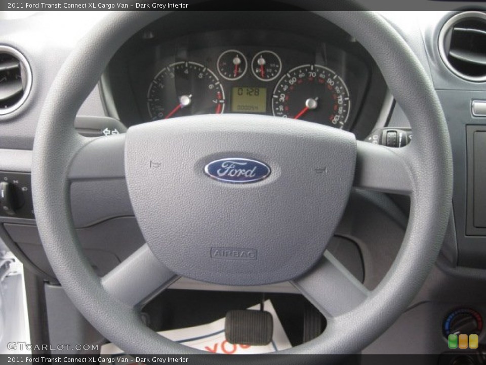 Dark Grey Interior Steering Wheel for the 2011 Ford Transit Connect XL Cargo Van #51240791