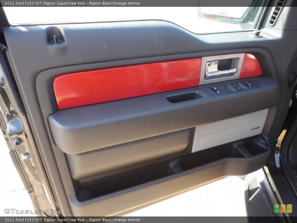 Raptor Black/Orange Interior Door Panel for the 2011 Ford F150 SVT Raptor SuperCrew 4x4 #51241112