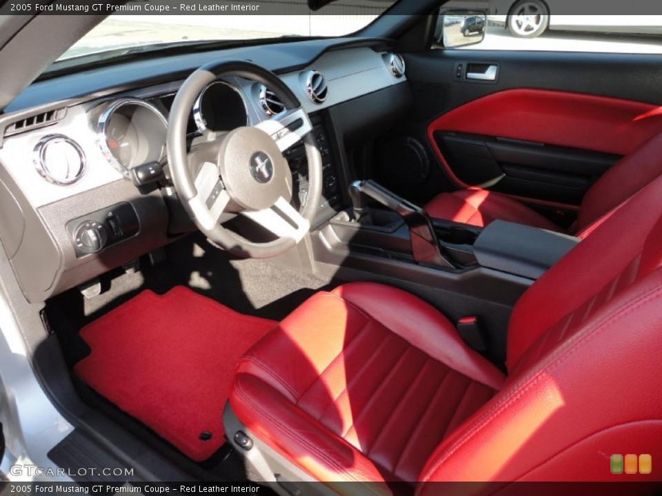 Red Leather Interior Photo for the 2005 Ford Mustang GT Premium Coupe #51241337