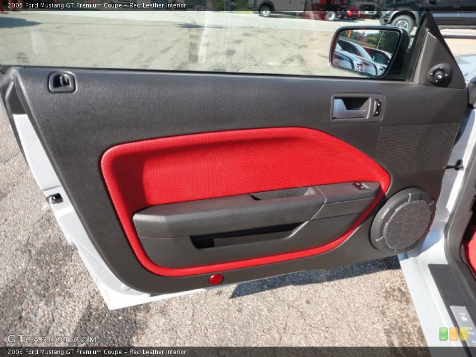 Red Leather Interior Door Panel for the 2005 Ford Mustang GT Premium Coupe #51241349