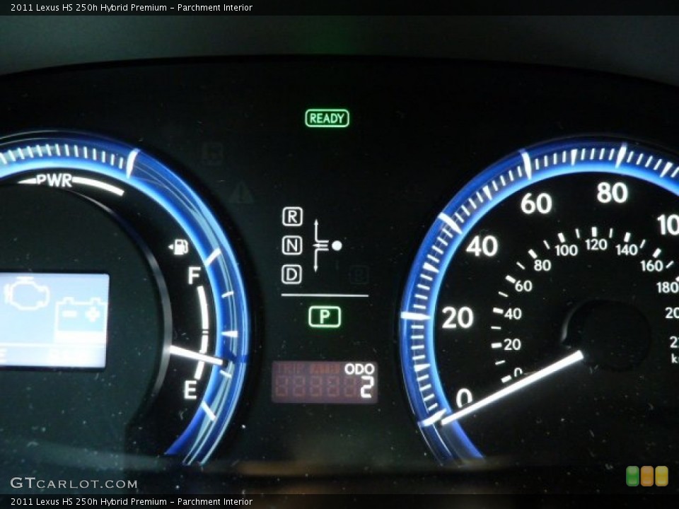 Parchment Interior Gauges for the 2011 Lexus HS 250h Hybrid Premium #51244630