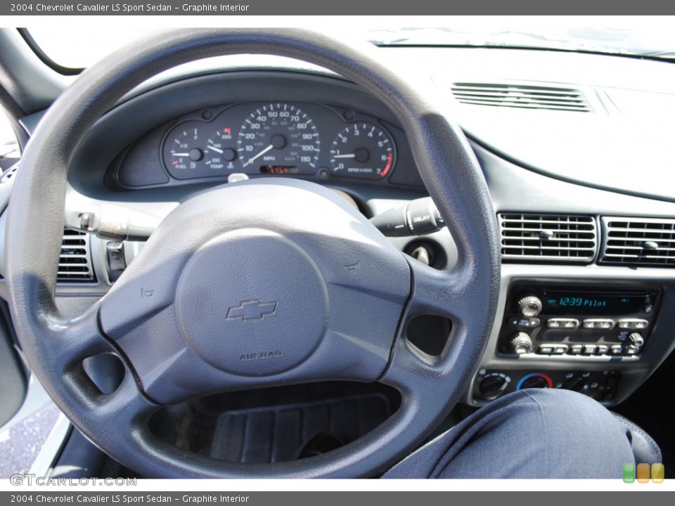 Graphite Interior Steering Wheel for the 2004 Chevrolet Cavalier LS Sport Sedan #51245071