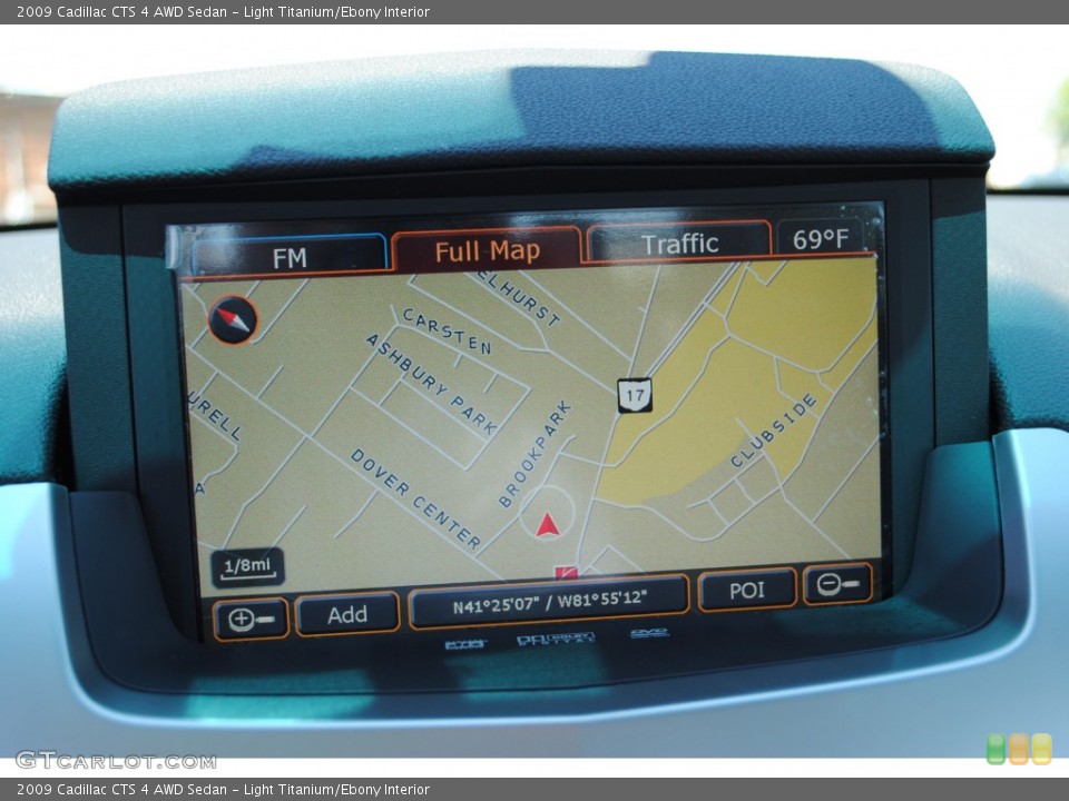Light Titanium/Ebony Interior Navigation for the 2009 Cadillac CTS 4 AWD Sedan #51246614
