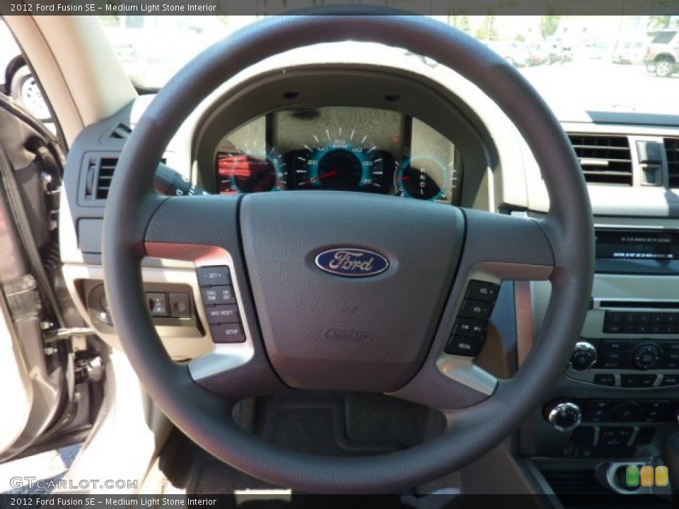Medium Light Stone Interior Steering Wheel for the 2012 Ford Fusion SE #51247751