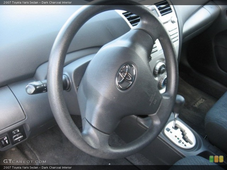 Dark Charcoal Interior Steering Wheel for the 2007 Toyota Yaris Sedan #51253910
