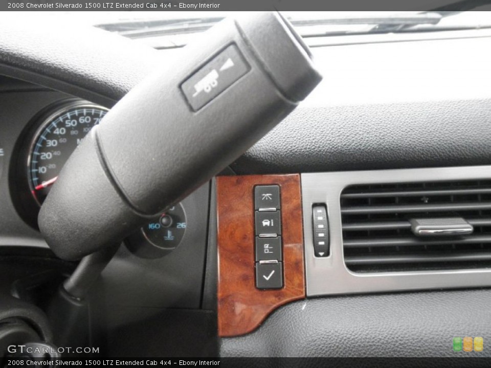 Ebony Interior Controls for the 2008 Chevrolet Silverado 1500 LTZ Extended Cab 4x4 #51254585