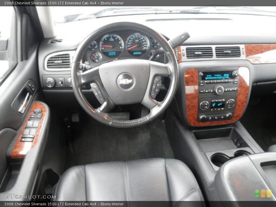 Ebony Interior Photo for the 2008 Chevrolet Silverado 1500 LTZ Extended Cab 4x4 #51254663