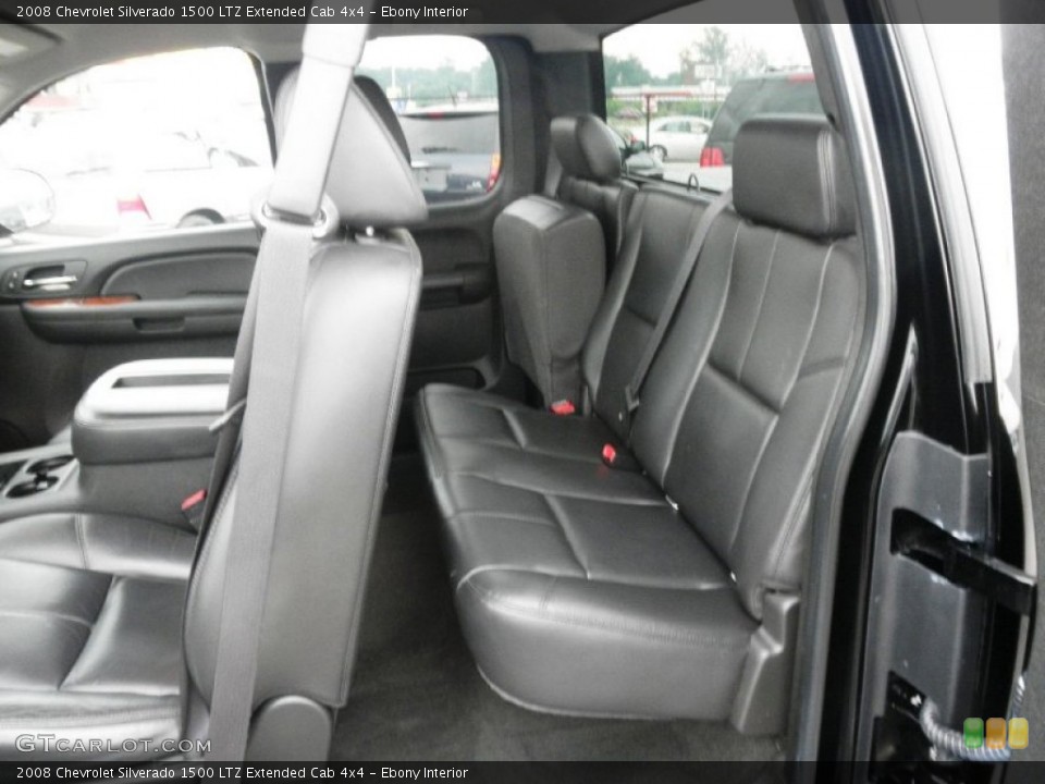 Ebony Interior Photo for the 2008 Chevrolet Silverado 1500 LTZ Extended Cab 4x4 #51254678