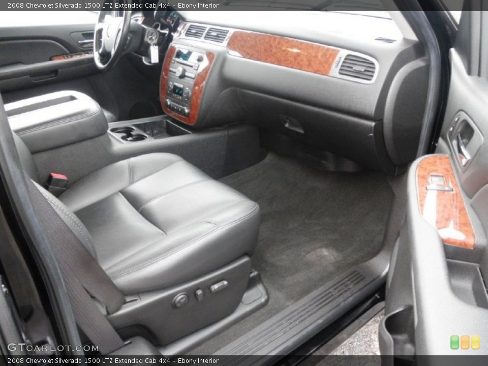 Ebony Interior Photo for the 2008 Chevrolet Silverado 1500 LTZ Extended Cab 4x4 #51254783