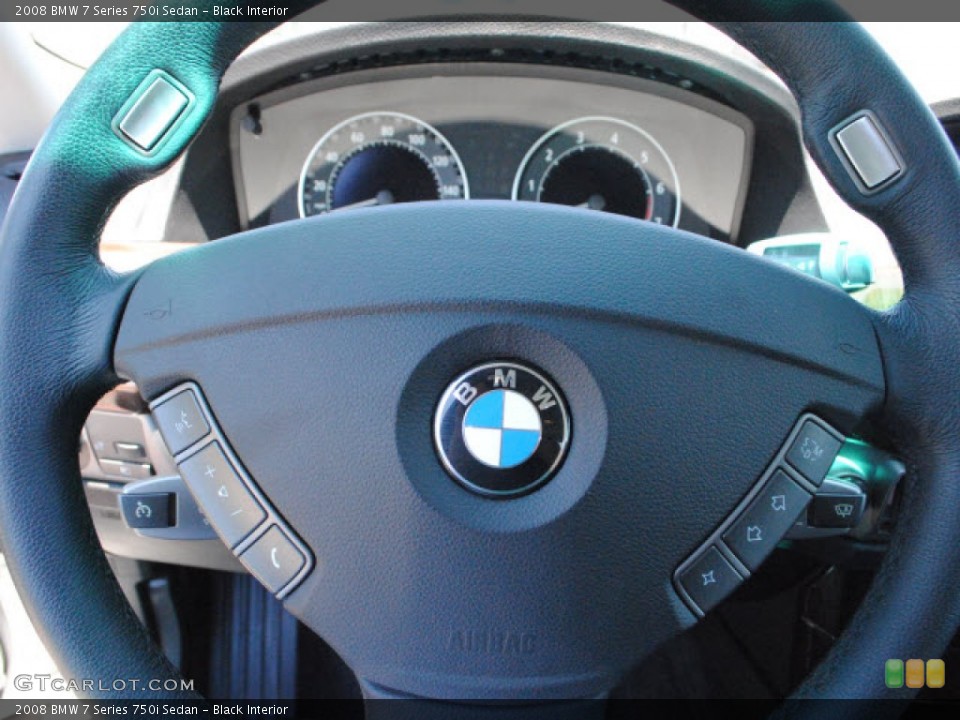 Black Interior Controls for the 2008 BMW 7 Series 750i Sedan #51255368
