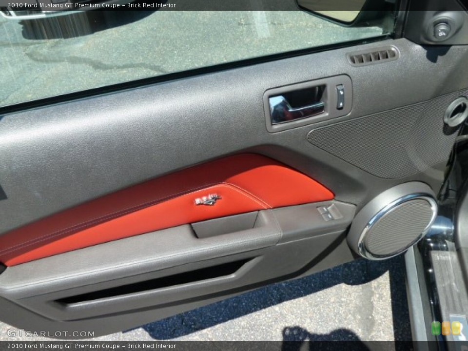 Brick Red Interior Door Panel for the 2010 Ford Mustang GT Premium Coupe #51255479