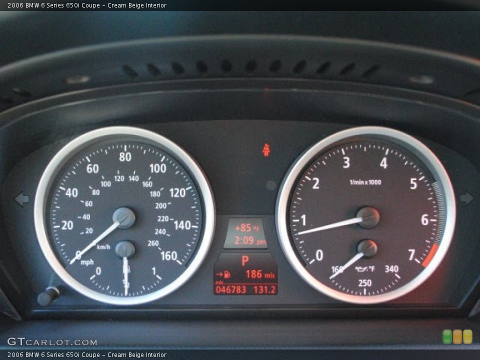Cream Beige Interior Gauges for the 2006 BMW 6 Series 650i Coupe #51256850