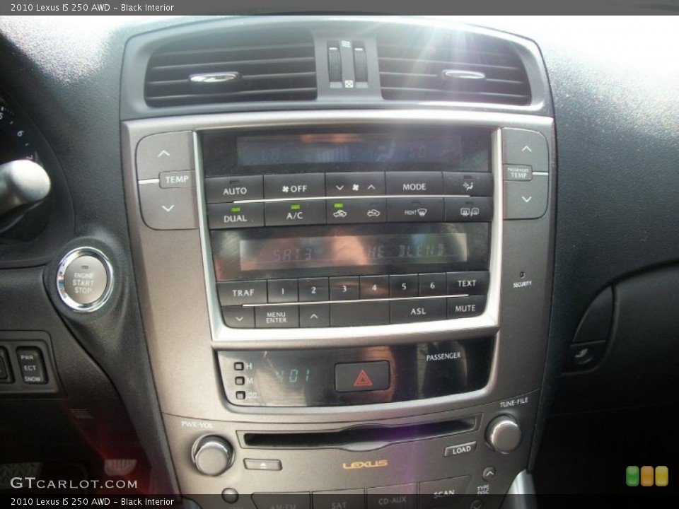 Black Interior Controls for the 2010 Lexus IS 250 AWD #51260528