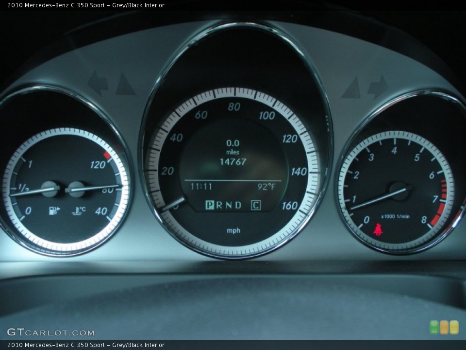 Grey/Black Interior Gauges for the 2010 Mercedes-Benz C 350 Sport #51260600