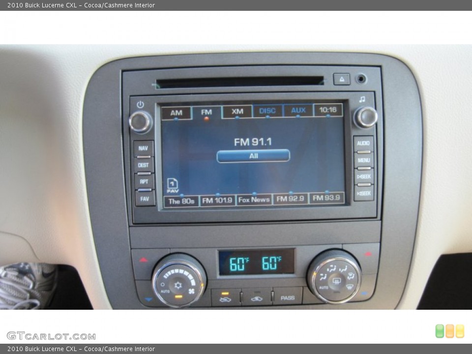 Cocoa/Cashmere Interior Controls for the 2010 Buick Lucerne CXL #51261851