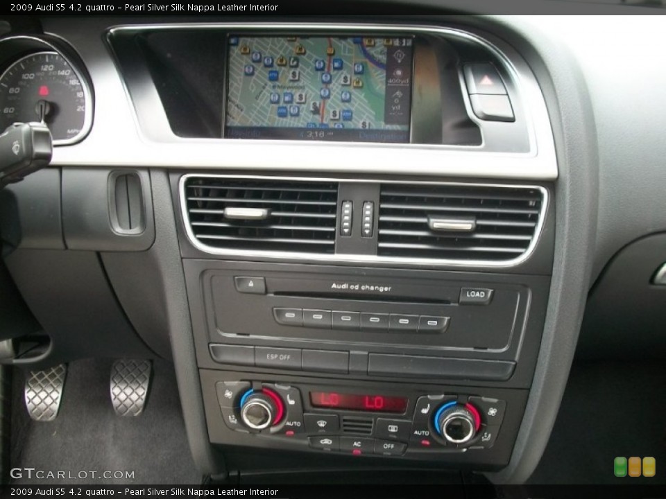 Pearl Silver Silk Nappa Leather Interior Navigation for the 2009 Audi S5 4.2 quattro #51264329