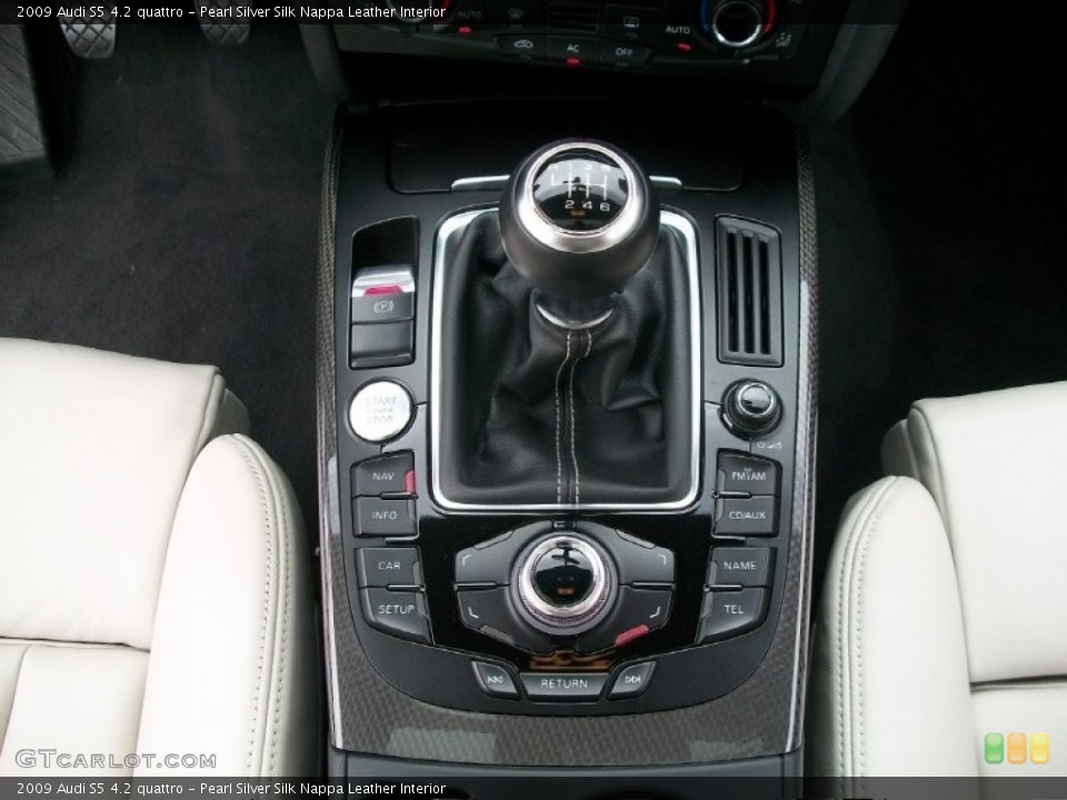 Pearl Silver Silk Nappa Leather Interior Transmission for the 2009 Audi S5 4.2 quattro #51264341