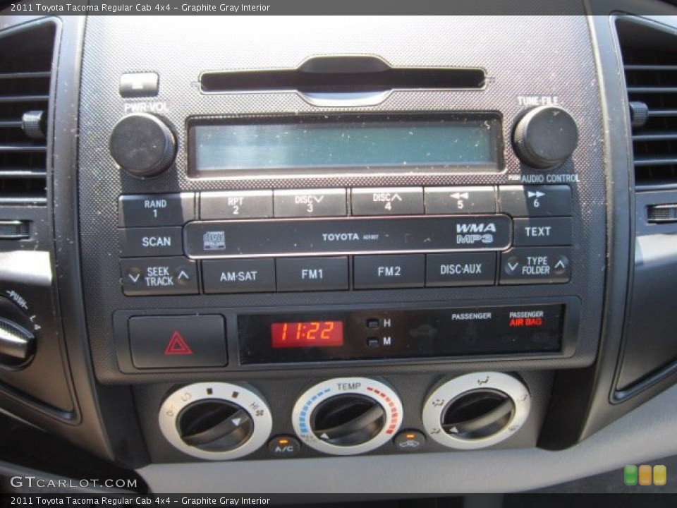 Graphite Gray Interior Controls for the 2011 Toyota Tacoma Regular Cab 4x4 #51265706