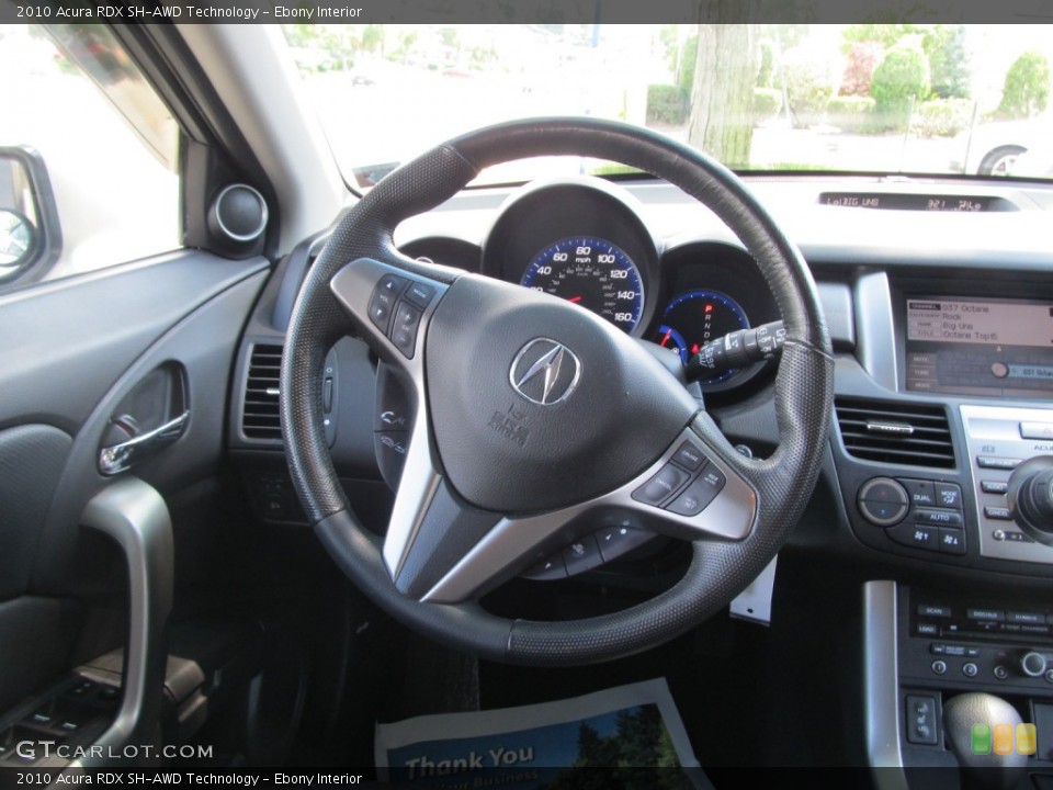 Ebony Interior Steering Wheel for the 2010 Acura RDX SH-AWD Technology #51268391