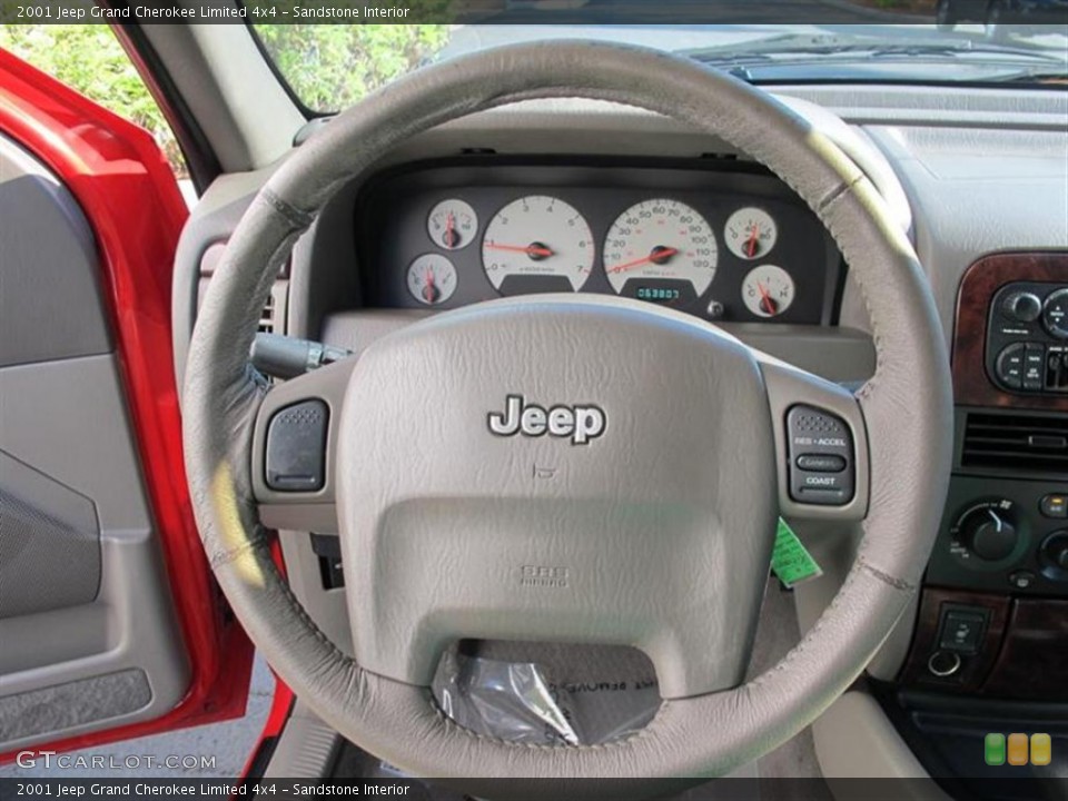 Sandstone Interior Steering Wheel for the 2001 Jeep Grand Cherokee Limited 4x4 #51269468