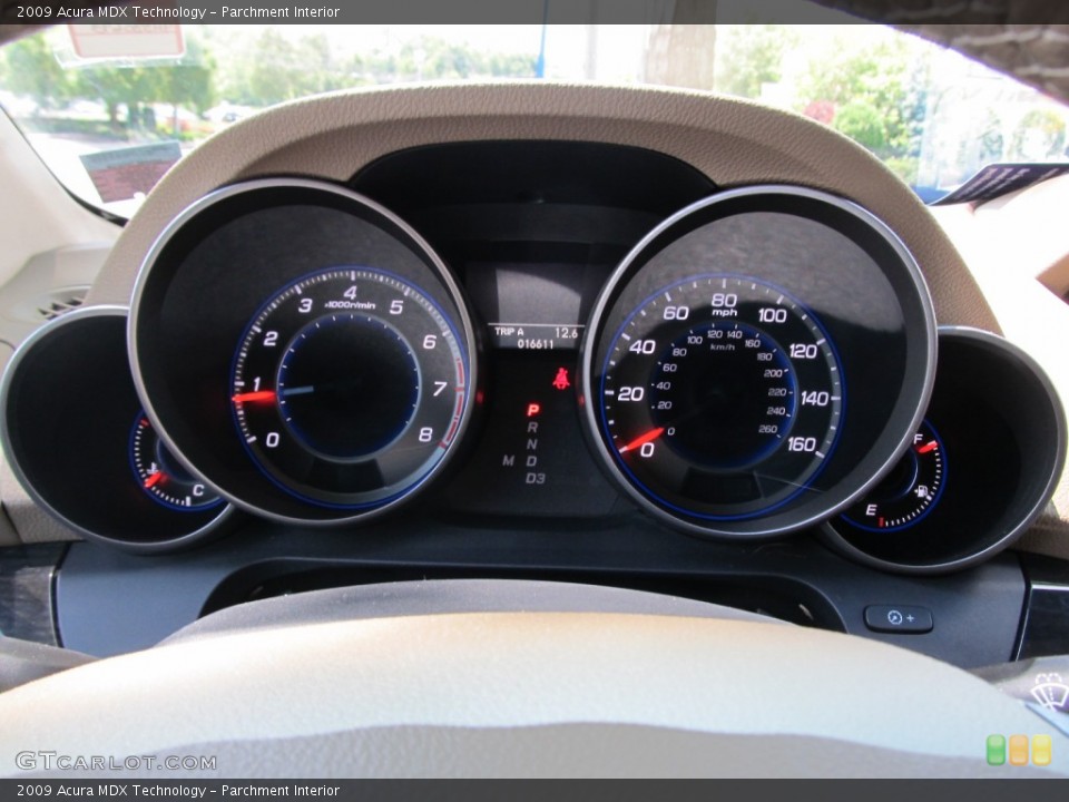 Parchment Interior Gauges for the 2009 Acura MDX Technology #51271847