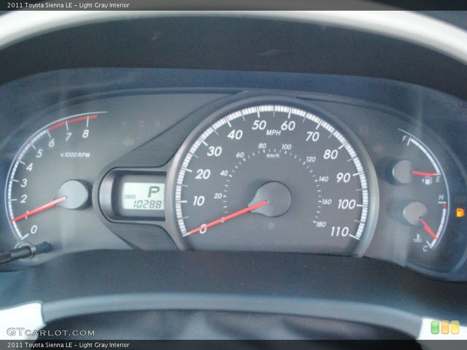Light Gray Interior Gauges for the 2011 Toyota Sienna LE #51273247