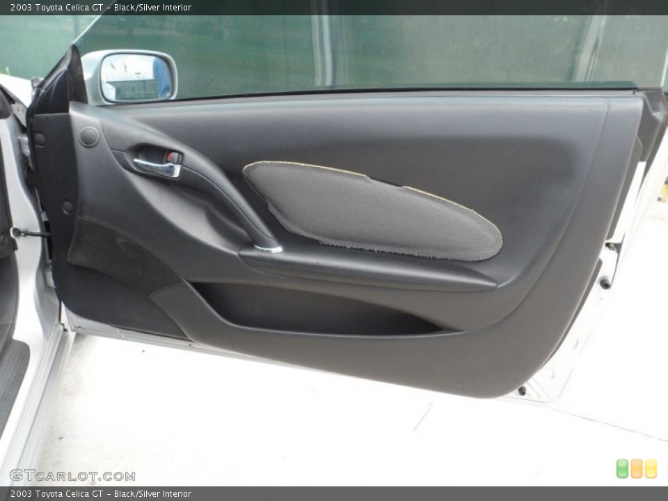 Black/Silver Interior Door Panel for the 2003 Toyota Celica GT #51274720