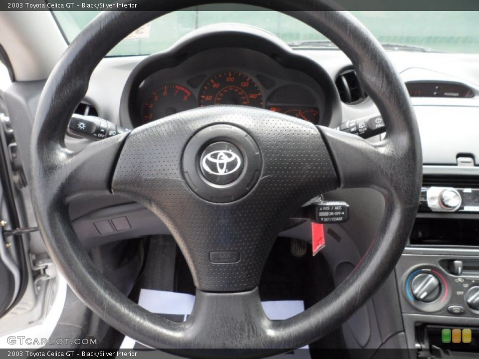Black/Silver Interior Steering Wheel for the 2003 Toyota Celica GT #51275014