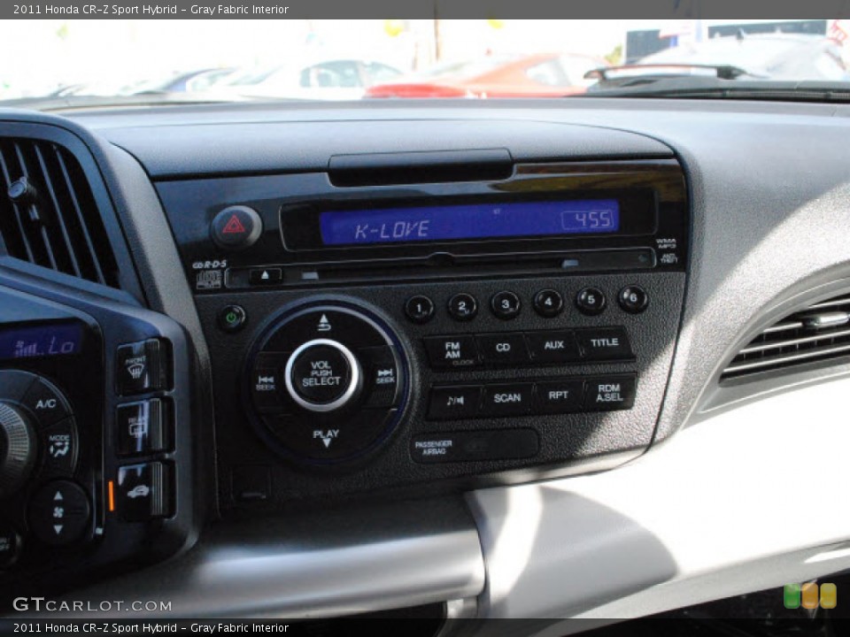 Gray Fabric Interior Controls for the 2011 Honda CR-Z Sport Hybrid #51276247