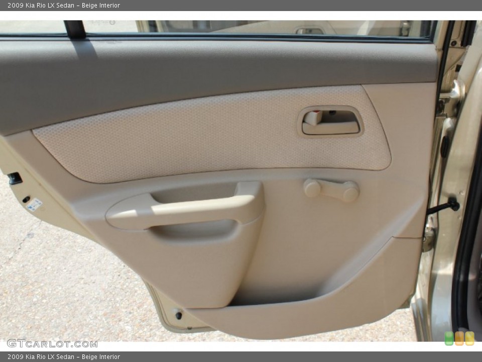 Beige Interior Door Panel for the 2009 Kia Rio LX Sedan #51276286