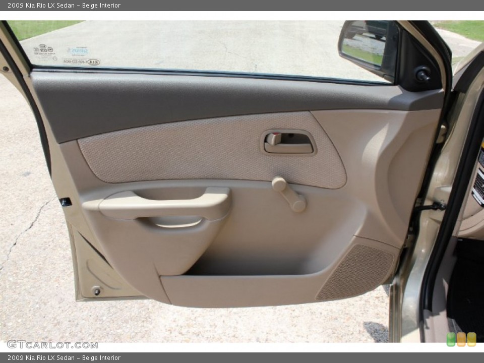 Beige Interior Door Panel for the 2009 Kia Rio LX Sedan #51276301