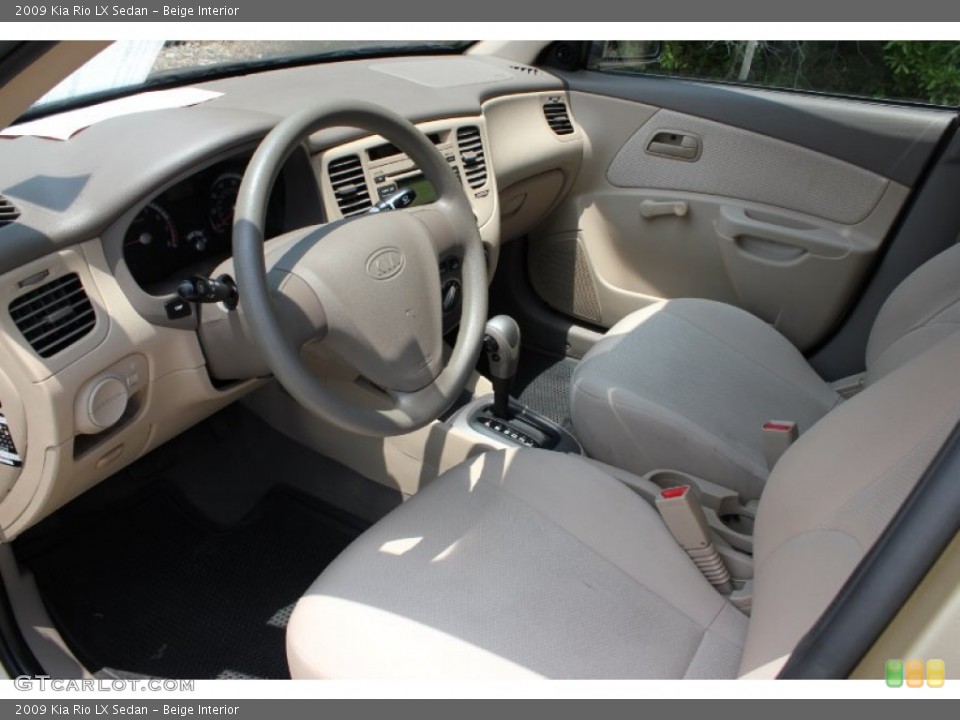 Beige Interior Prime Interior for the 2009 Kia Rio LX Sedan #51276316