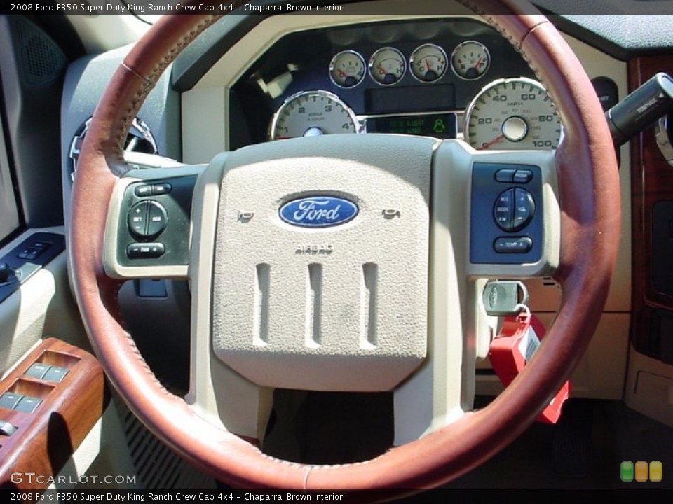 Chaparral Brown Interior Steering Wheel for the 2008 Ford F350 Super Duty King Ranch Crew Cab 4x4 #51279358