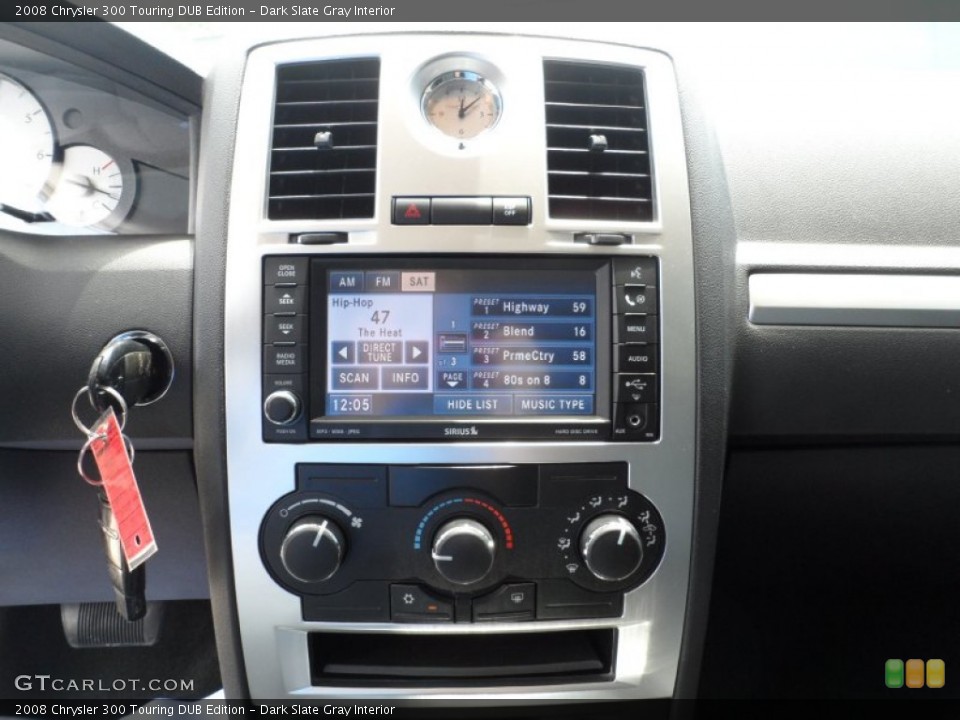 Dark Slate Gray Interior Controls for the 2008 Chrysler 300 Touring DUB Edition #51280126