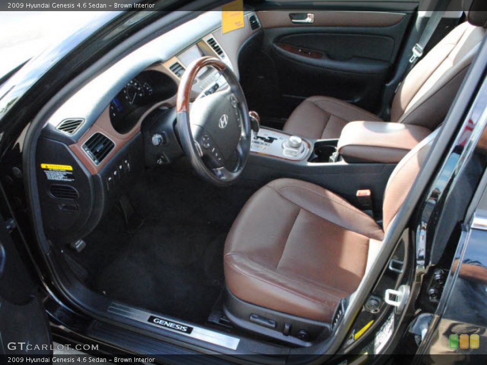 Brown 2009 Hyundai Genesis Interiors