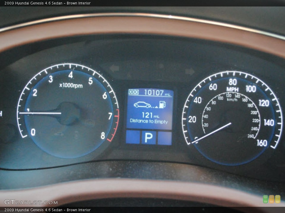 Brown Interior Gauges for the 2009 Hyundai Genesis 4.6 Sedan #51281215