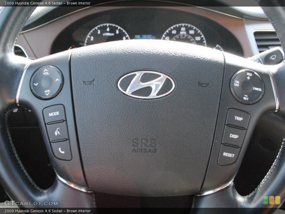 Brown Interior Controls for the 2009 Hyundai Genesis 4.6 Sedan #51281227