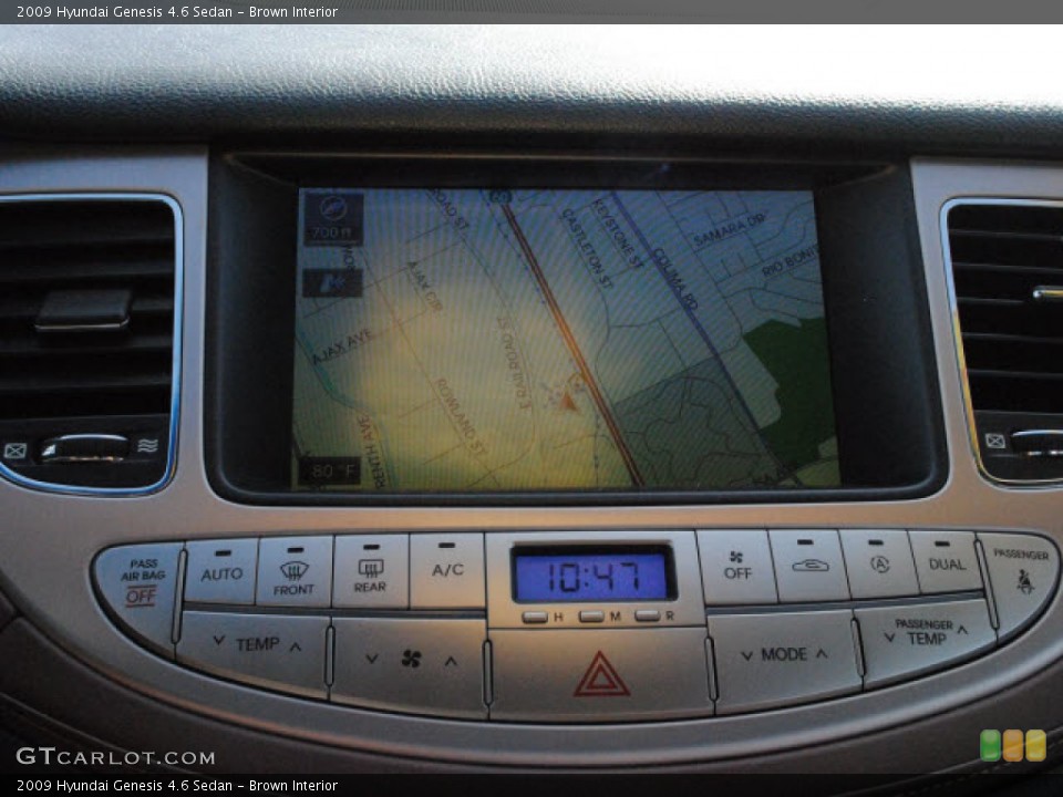 Brown Interior Navigation for the 2009 Hyundai Genesis 4.6 Sedan #51281284