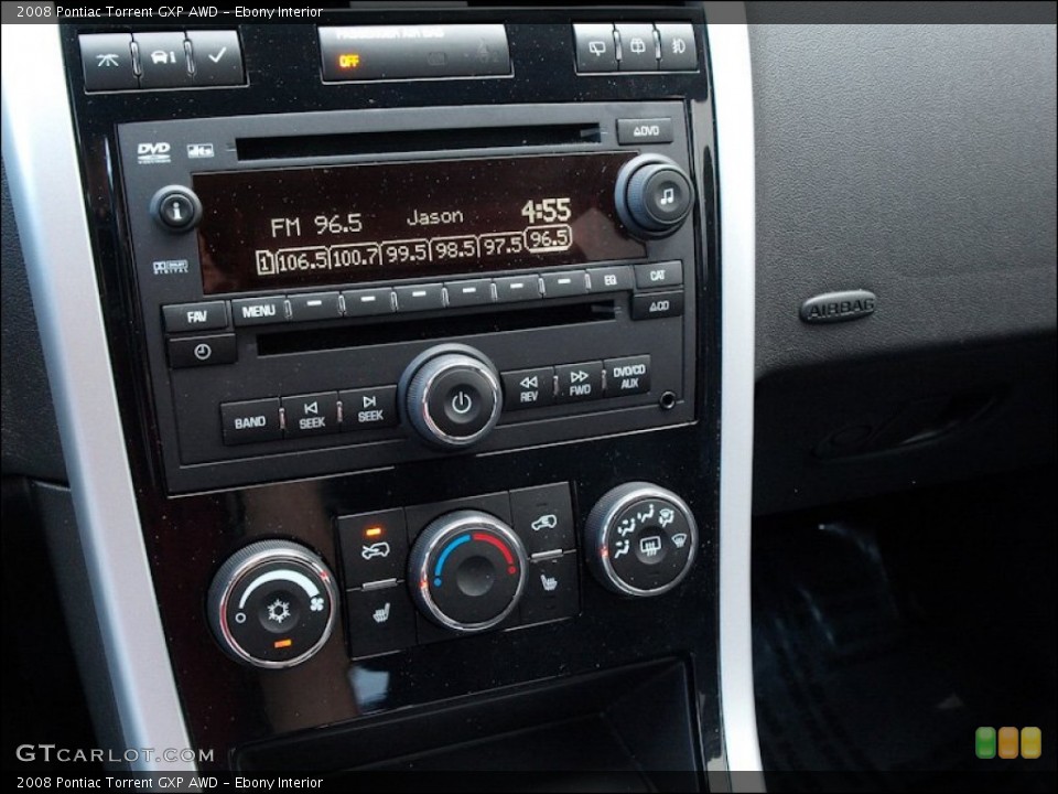 Ebony Interior Controls for the 2008 Pontiac Torrent GXP AWD #51281355
