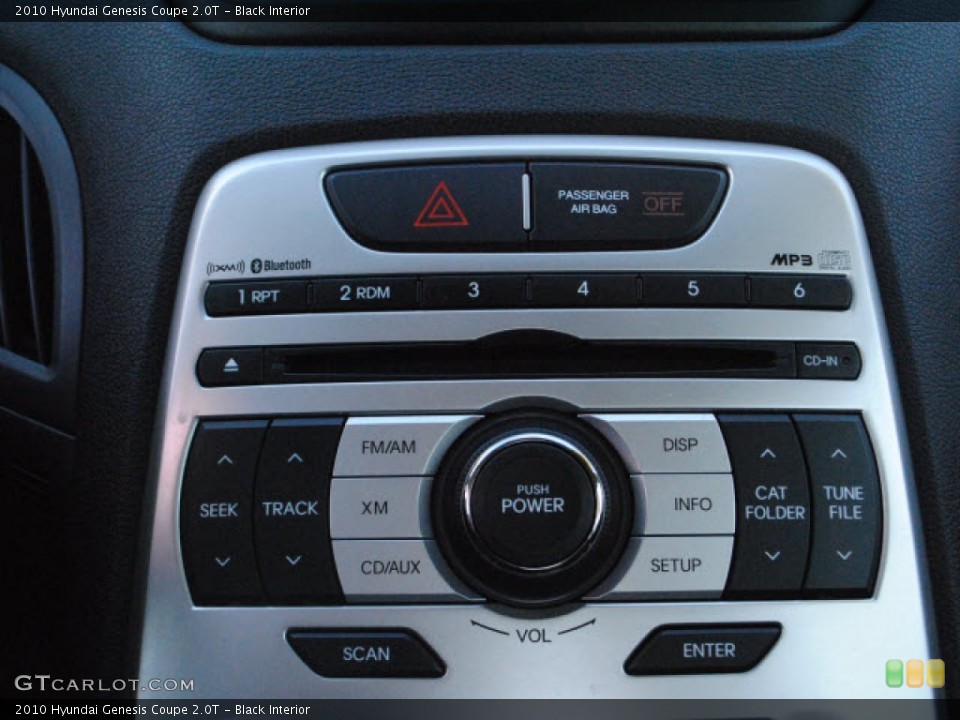 Black Interior Controls for the 2010 Hyundai Genesis Coupe 2.0T #51282439