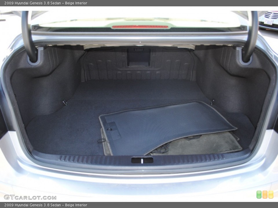 Beige Interior Trunk for the 2009 Hyundai Genesis 3.8 Sedan #51282721