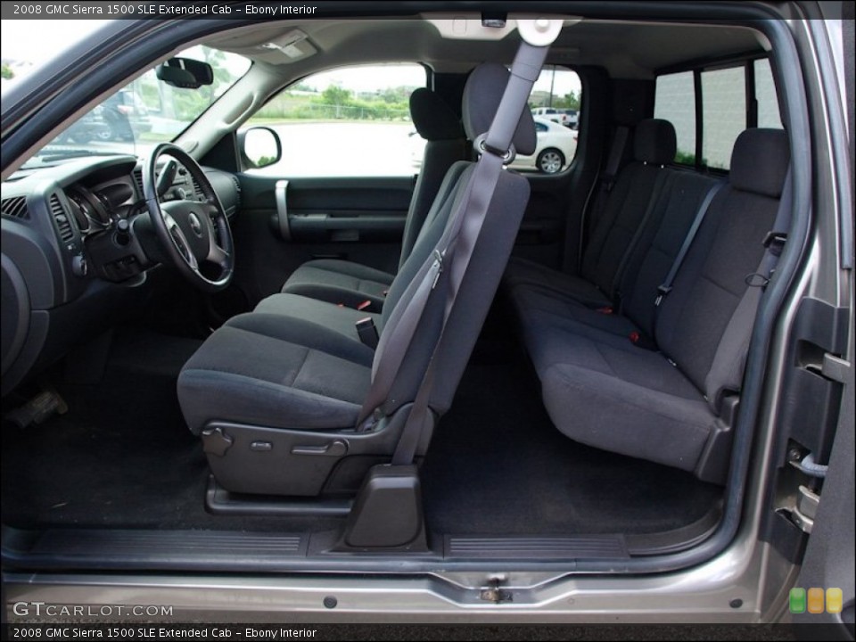 Ebony Interior Photo for the 2008 GMC Sierra 1500 SLE Extended Cab #51283588