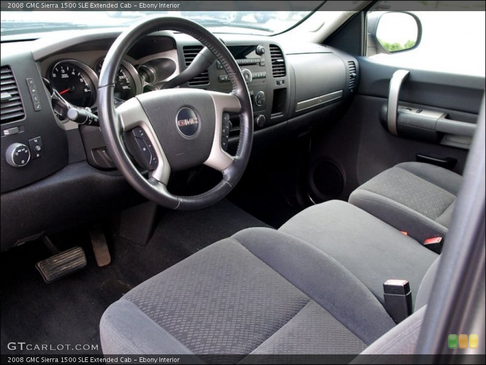 Ebony Interior Photo for the 2008 GMC Sierra 1500 SLE Extended Cab #51283603