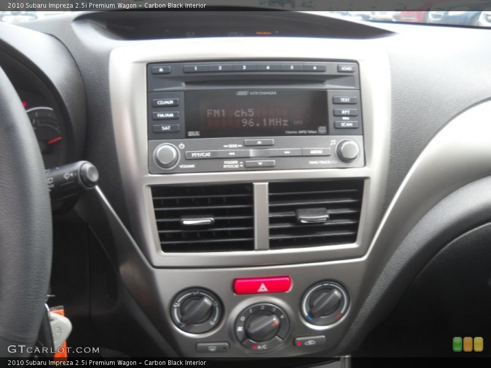 Carbon Black Interior Controls for the 2010 Subaru Impreza 2.5i Premium Wagon #51283762