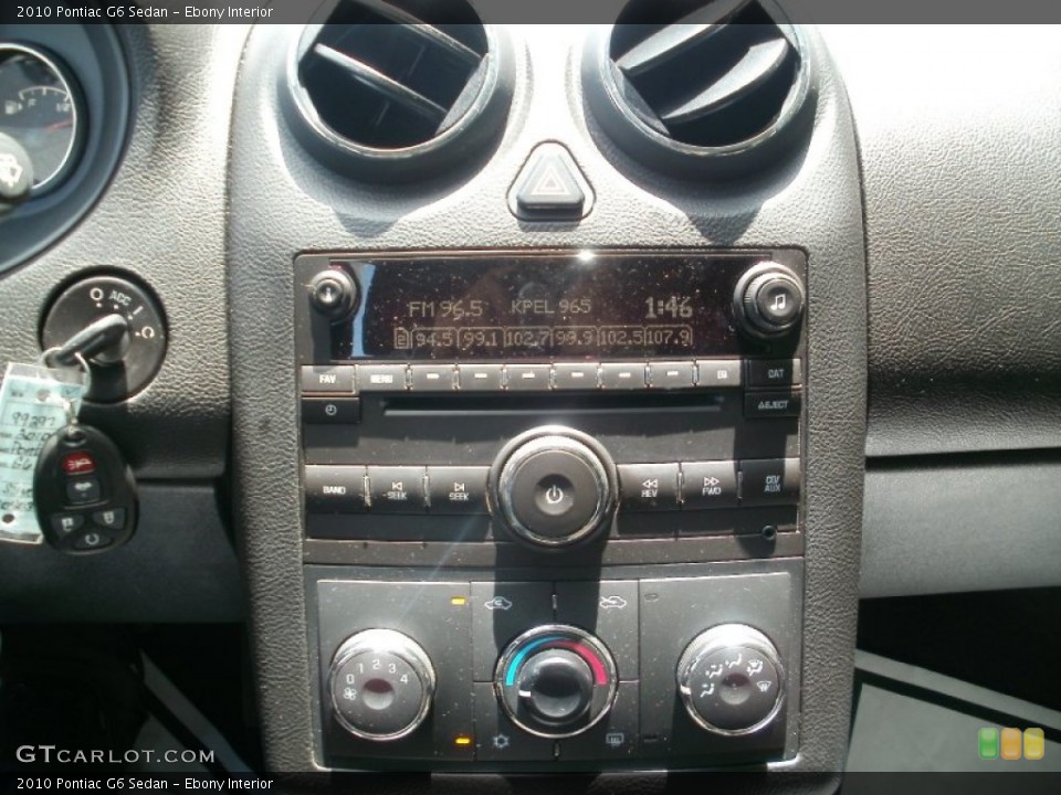 Ebony Interior Controls for the 2010 Pontiac G6 Sedan #51285881